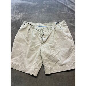 Polo Ralph Lauren Men's Khaki Beige Pleated‎ Golf Casual Chino Shorts Size 38